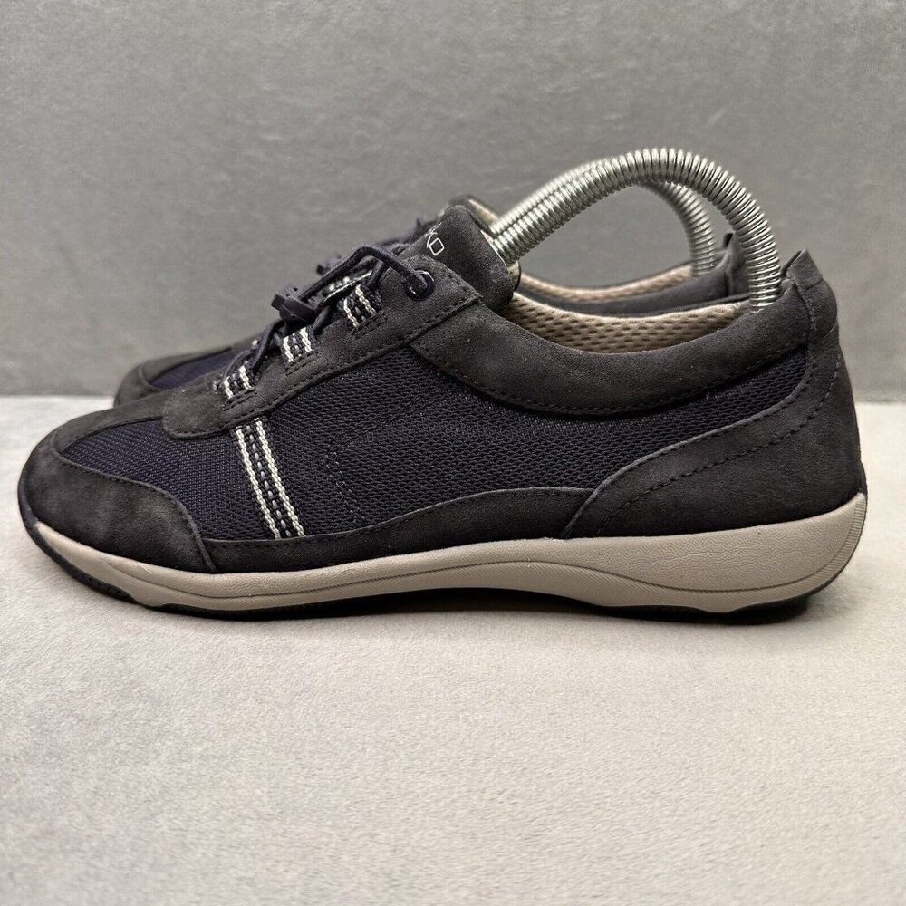 Womens 9.5-10 / EU 40 Dansko Helen Shoes Navy Suede Hiking Active Comfort - Picture 3 of 8